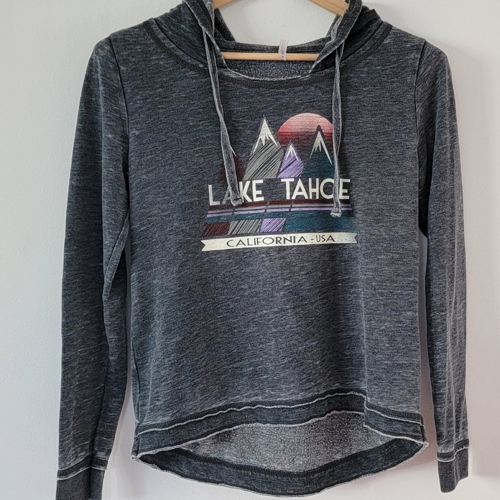 Lake Tahoe California Women's Small Hooded Sweatshirt Fleece Hoodie Camp…